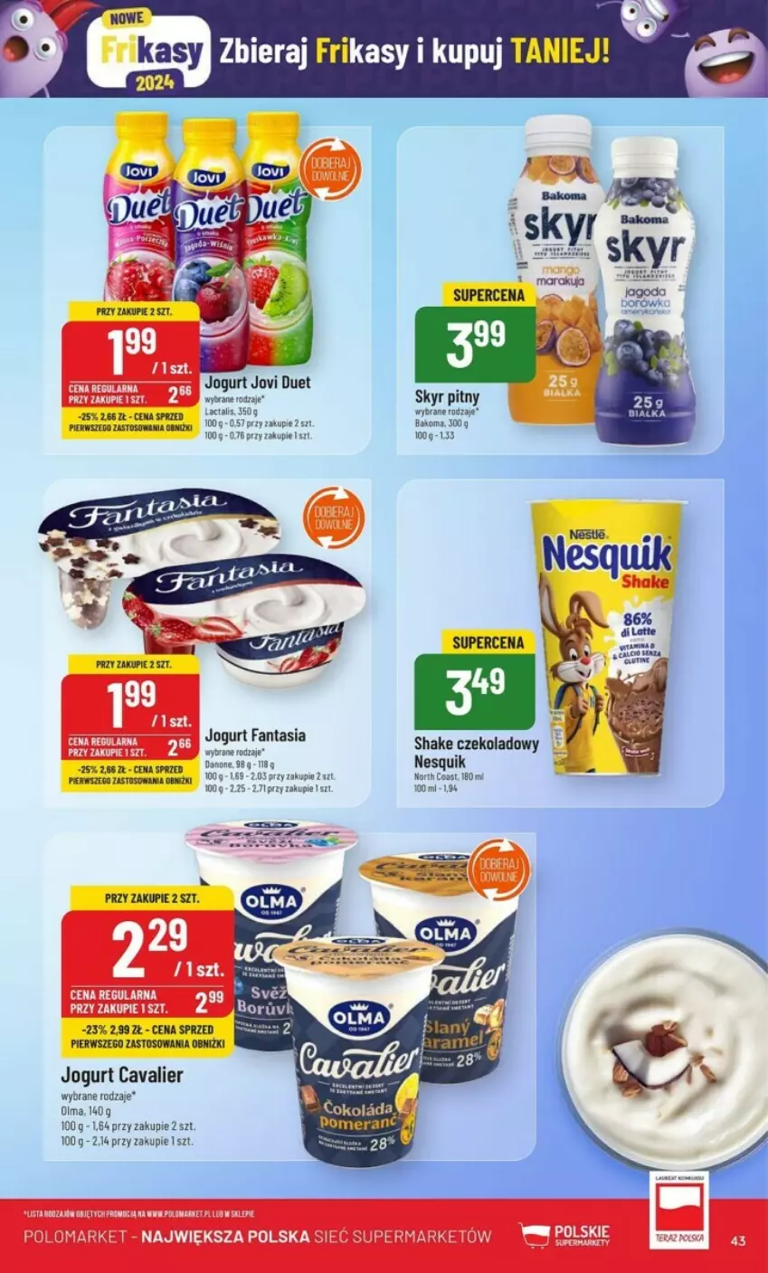 Gazetka promocyjna PoloMarket - ważna 14.02 do 20.02.2024 - strona 38 - produkty: Jogurt, Nesquik, Olma