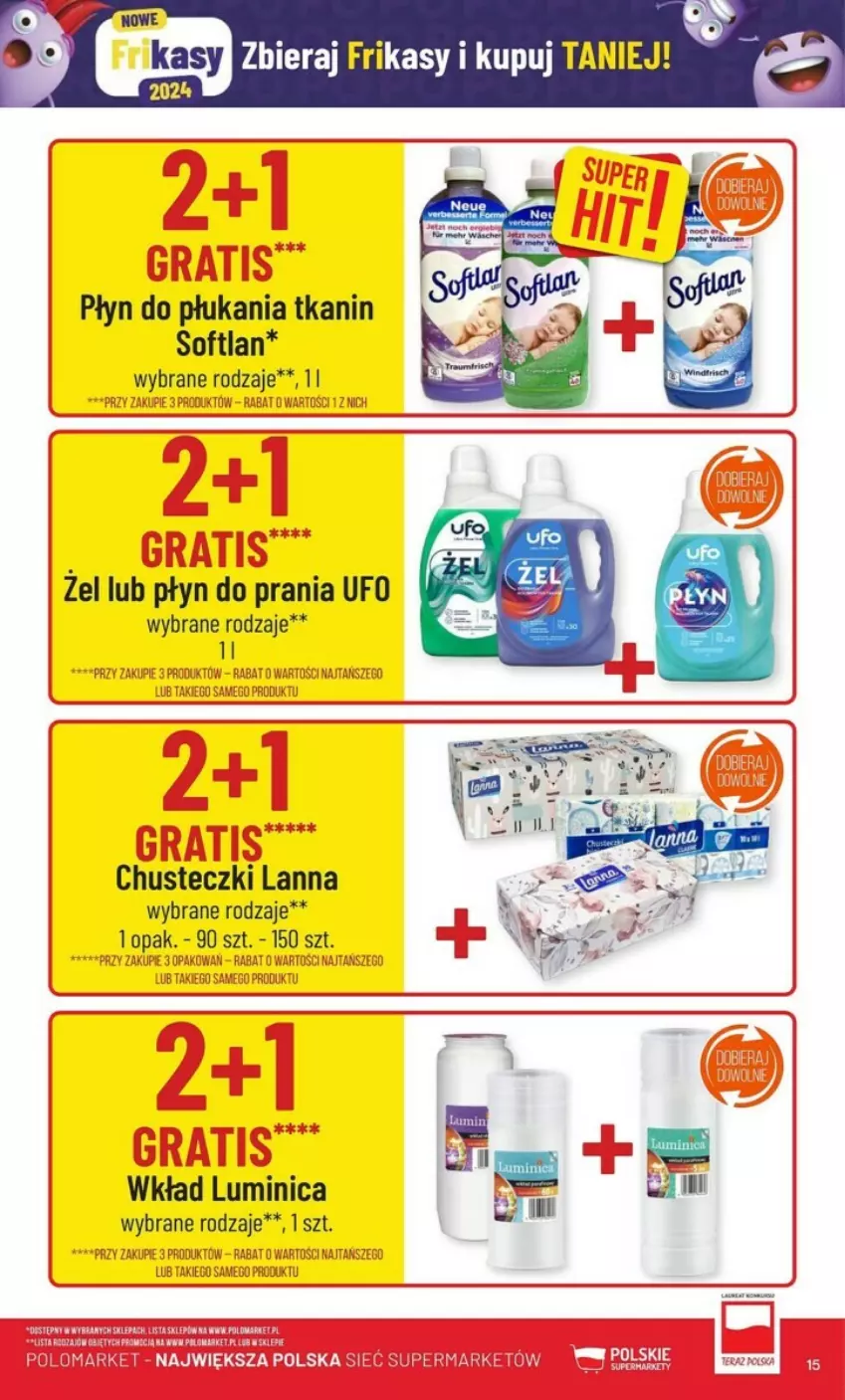 Gazetka promocyjna PoloMarket - ważna 14.02 do 20.02.2024 - strona 7 - produkty: Chusteczki, Płyn do płukania, Płyn do prania