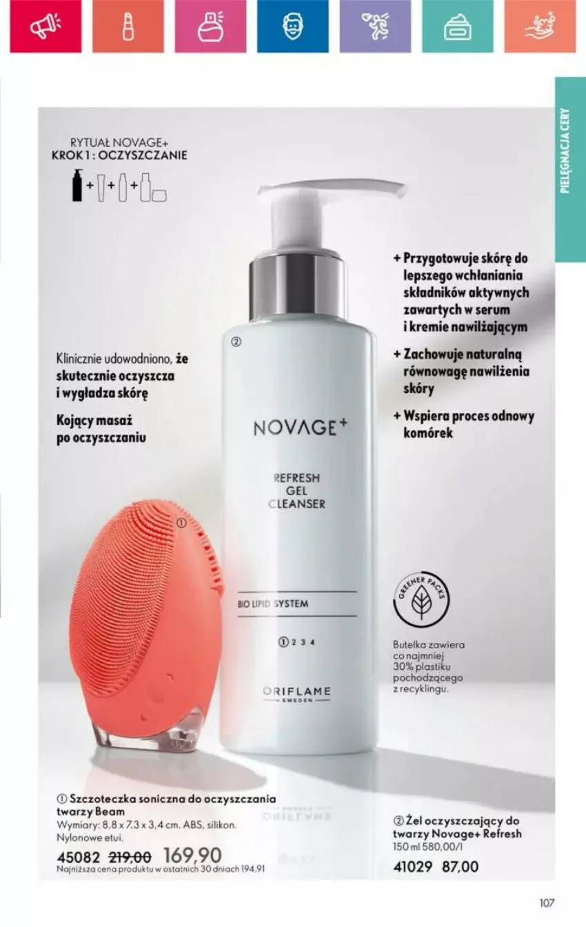 Gazetka promocyjna Oriflame - ważna 10.11 do 30.11.2024 - strona 10 - produkty: NovAge, Ser, Szczoteczka, Szczoteczka soniczna