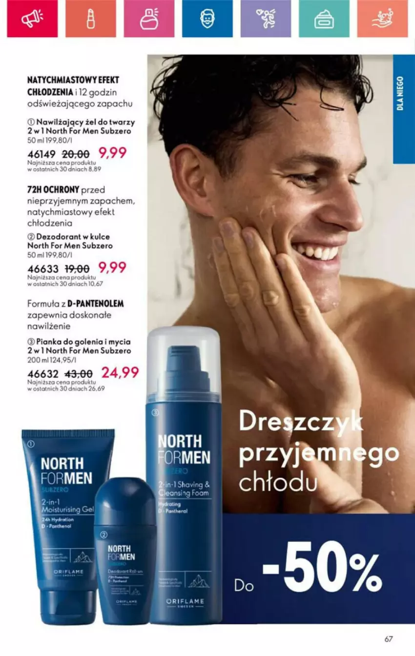 Gazetka promocyjna Oriflame - ważna 10.11 do 30.11.2024 - strona 145 - produkty: Dezodorant, North for Men, Pianka do golenia