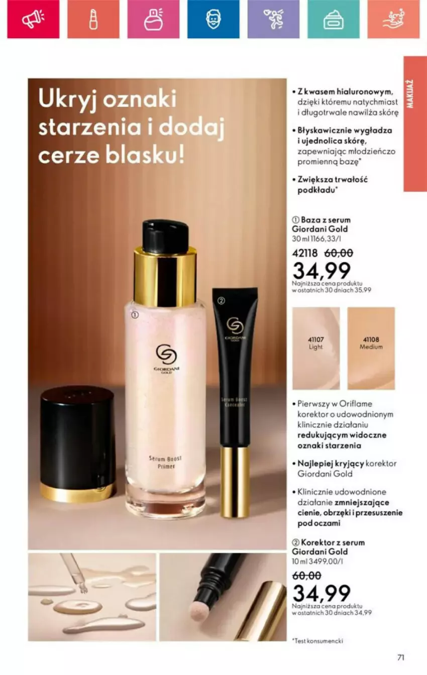 Gazetka promocyjna Oriflame - ważna 10.11 do 30.11.2024 - strona 150 - produkty: Giordani Gold, Oriflame, Podkład, Rum, Ser, Serum