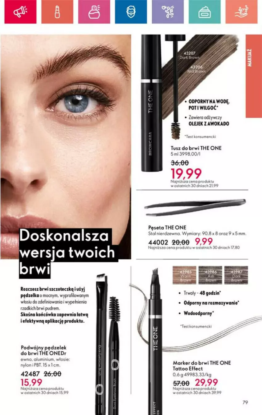 Gazetka promocyjna Oriflame - ważna 10.11 do 30.11.2024 - strona 158 - produkty: LG, Marker, Olej, Pęseta, Por, The ONE, Tusz