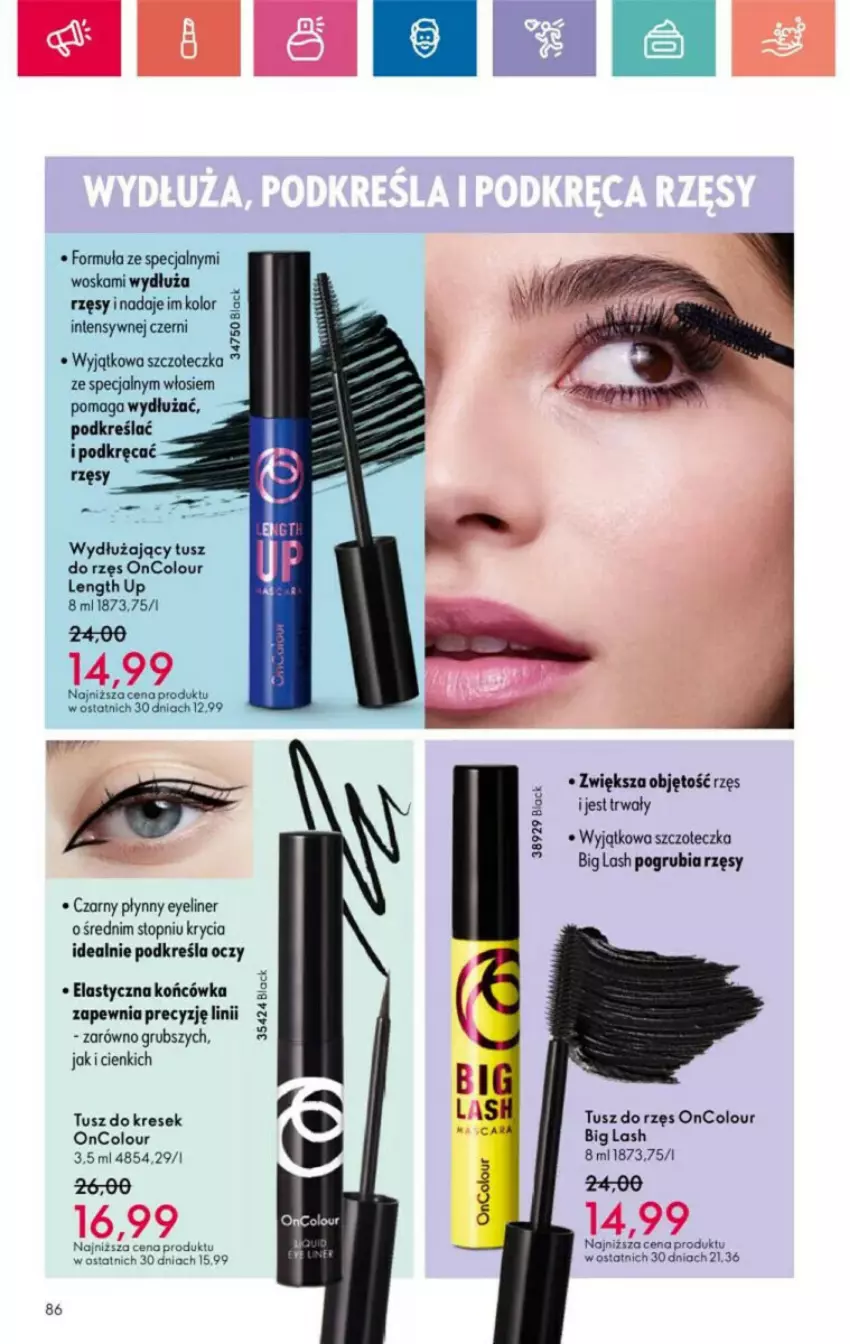 Gazetka promocyjna Oriflame - ważna 10.11 do 30.11.2024 - strona 166 - produkty: Lack, OnColour, Szczoteczka, Top, Tusz