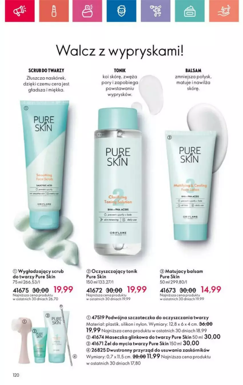 Gazetka promocyjna Oriflame - ważna 10.11 do 30.11.2024 - strona 25 - produkty: Fa, Por, Pur, Pure Skin, Ser, Szczoteczka, Tonik