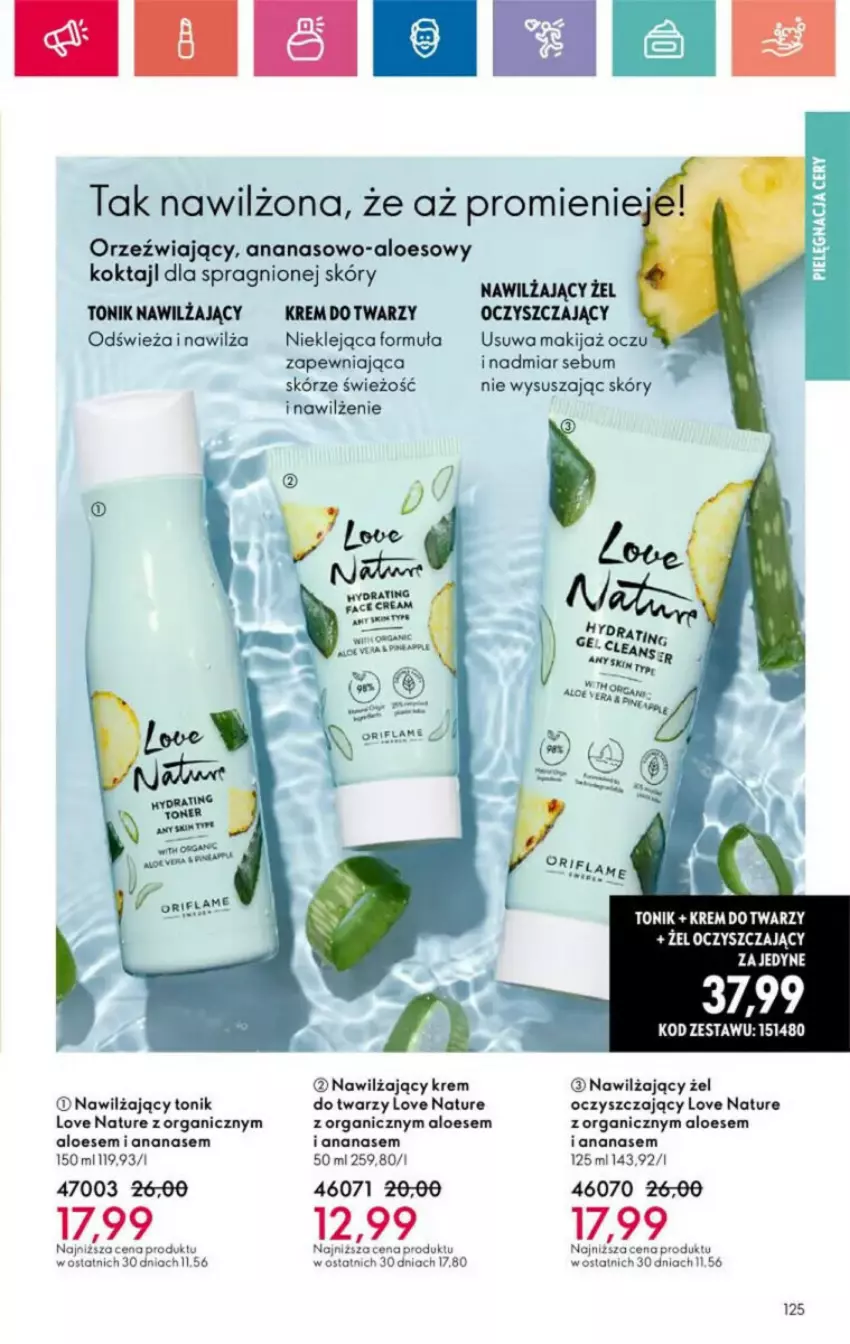 Gazetka promocyjna Oriflame - ważna 10.11 do 30.11.2024 - strona 30 - produkty: Ananas, Klej, Krem do twarzy, Love Nature, Makijaż, Tonik