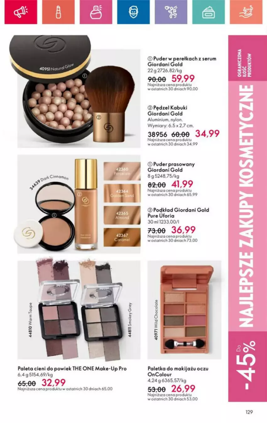 Gazetka promocyjna Oriflame - ważna 10.11 do 30.11.2024 - strona 34 - produkty: Fa, Giordani Gold, Makijaż, Paleta, Podkład, Puder, Puder prasowany, Pur, Rum, Ser, Serum, The ONE