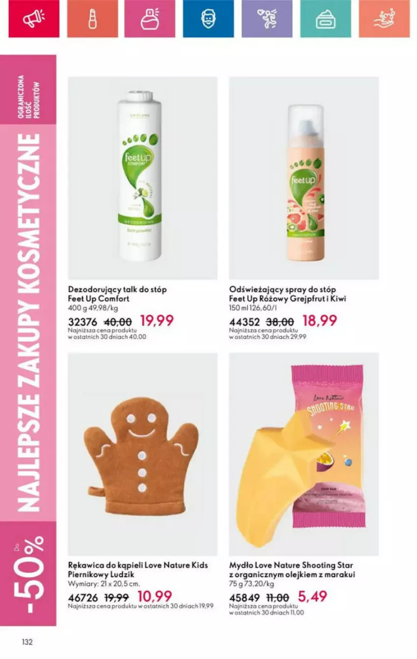 Gazetka promocyjna Oriflame - ważna 10.11 do 30.11.2024 - strona 38 - produkty: Feet Up, Gra, Grejpfrut, Kiwi, Love Nature, Mydło, Olej, Piernik