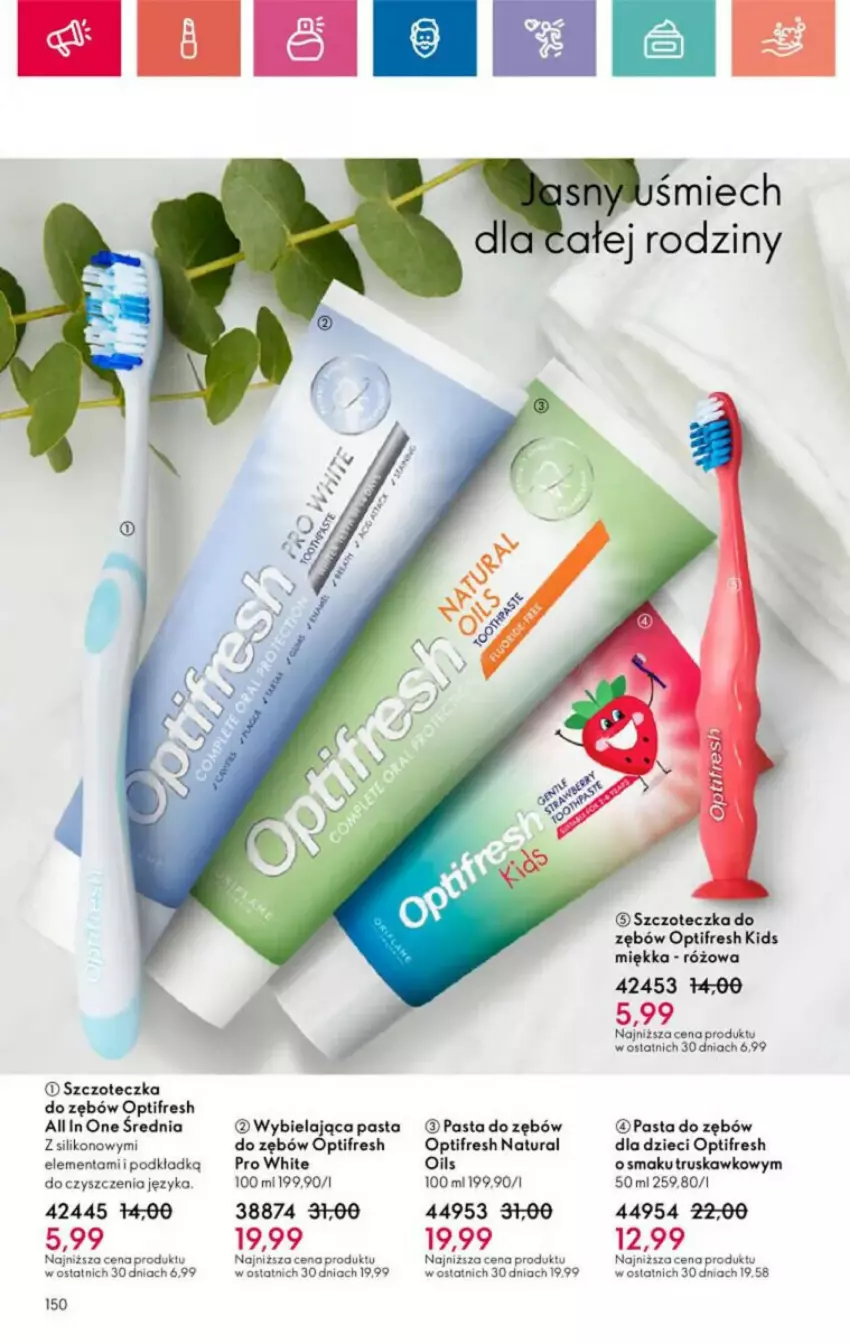 Gazetka promocyjna Oriflame - ważna 10.11 do 30.11.2024 - strona 58 - produkty: Dzieci, Optifresh, Pasta do zębów, Podkład