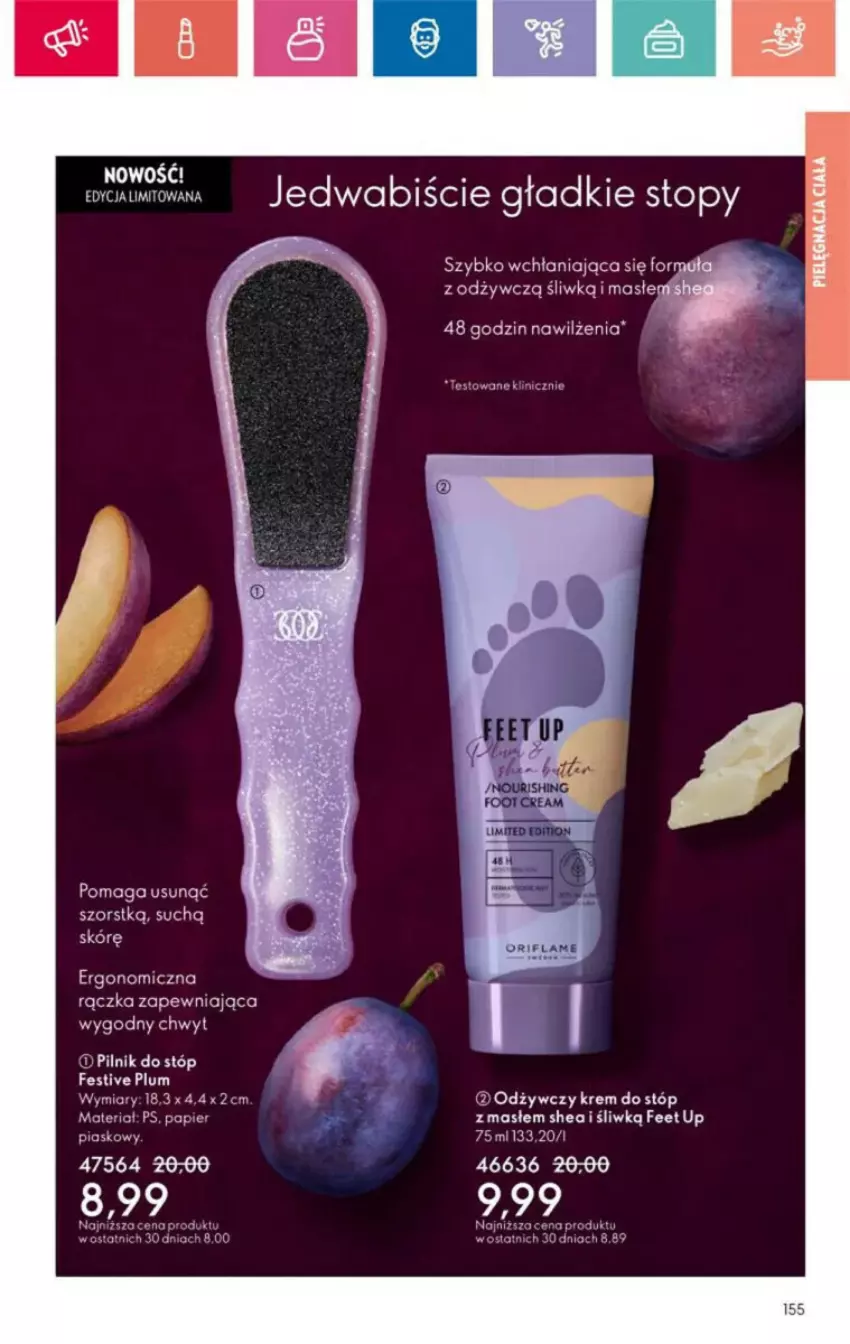 Gazetka promocyjna Oriflame - ważna 10.11 do 30.11.2024 - strona 63 - produkty: Feet Up, Krem do stóp, Papier, Pilnik, Top