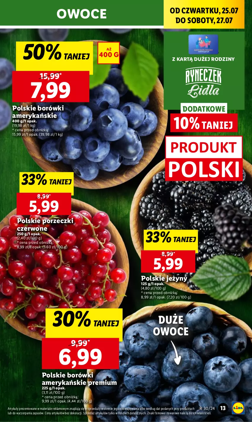 Gazetka promocyjna Lidl - GAZETKA - ważna 25.07 do 27.07.2024 - strona 15 - produkty: Chleb, Jeżyny, Owoce, Por, Porzeczki czerwone, Ser