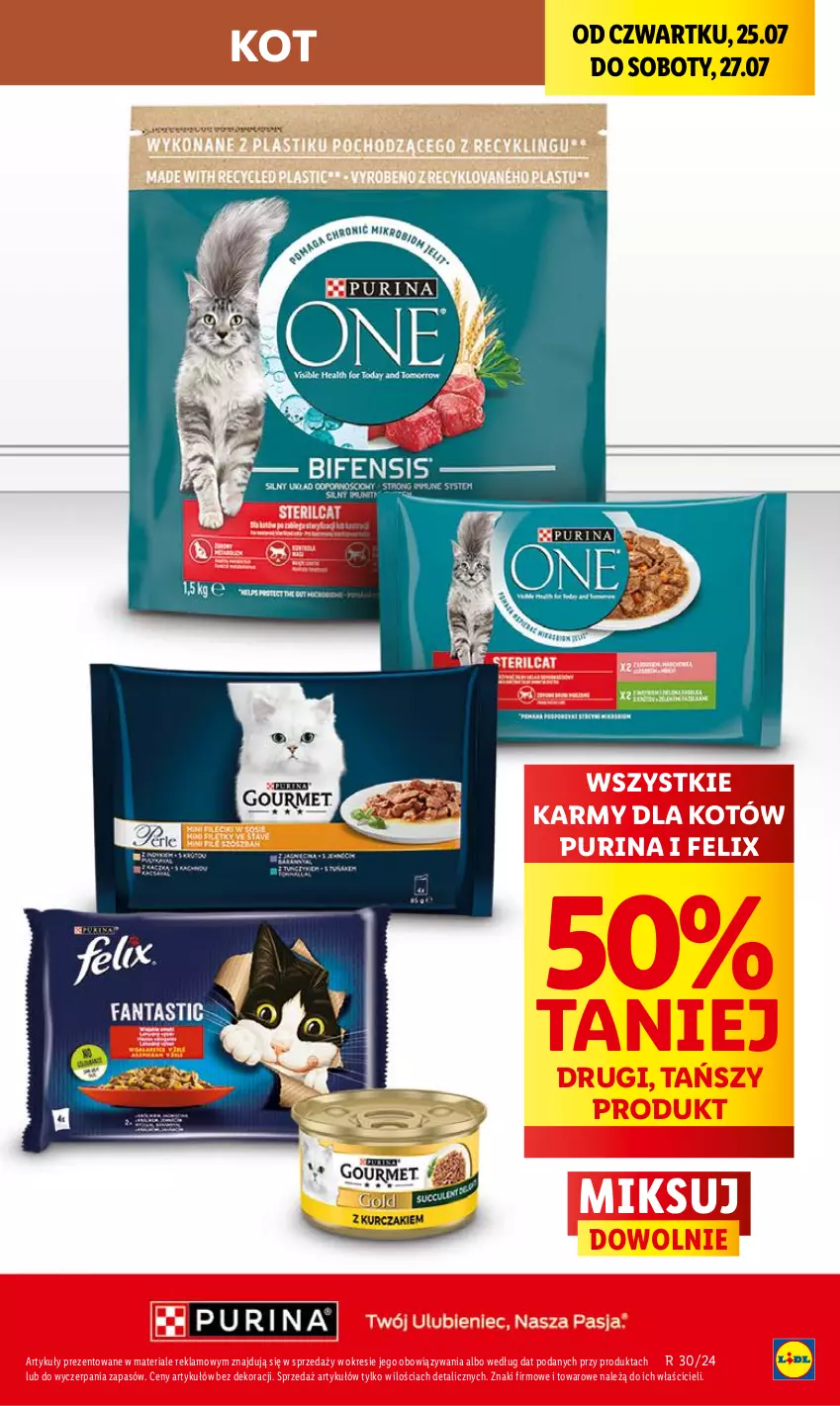 Gazetka promocyjna Lidl - GAZETKA - ważna 25.07 do 27.07.2024 - strona 47 - produkty: Felix, Pur, Purina