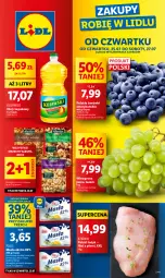 Gazetka promocyjna Lidl - GAZETKA - Gazetka - ważna od 27.07 do 27.07.2024 - strona 1 - produkty: Kujawski, Pilos, Winogrona, Olej rzepakowy, Wino, Masło, Olej