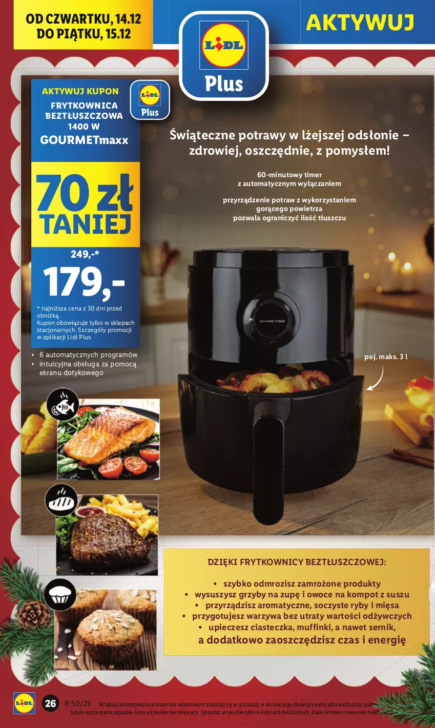 Gazetka promocyjna Lidl - GAZETKA - ważna 11.12 do 17.12.2023 - strona 30 - produkty: Gra, Grzyby, Kuchnia, Muffinki, Owoce, Piec, Ser, Warzywa, Zdrowie