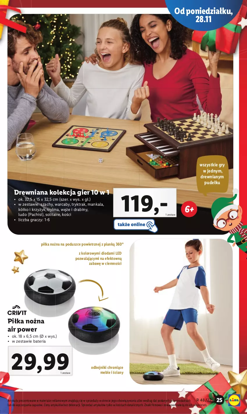 Gazetka promocyjna Lidl - GAZETKA - ważna 28.11 do 03.12.2022 - strona 27 - produkty: Bateria, Gra, Gry, Meble, Noż, Piłka nożna, Szachy