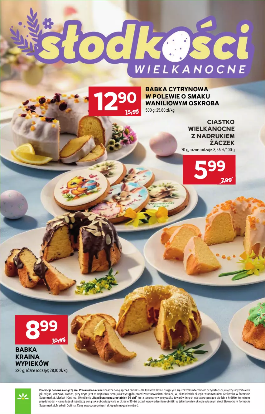Gazetka promocyjna Stokrotka - Market - ważna 26.03 do 01.04.2026 - strona 18 - produkty: Babka, Mięso, Optima, Owoce, Warzywa