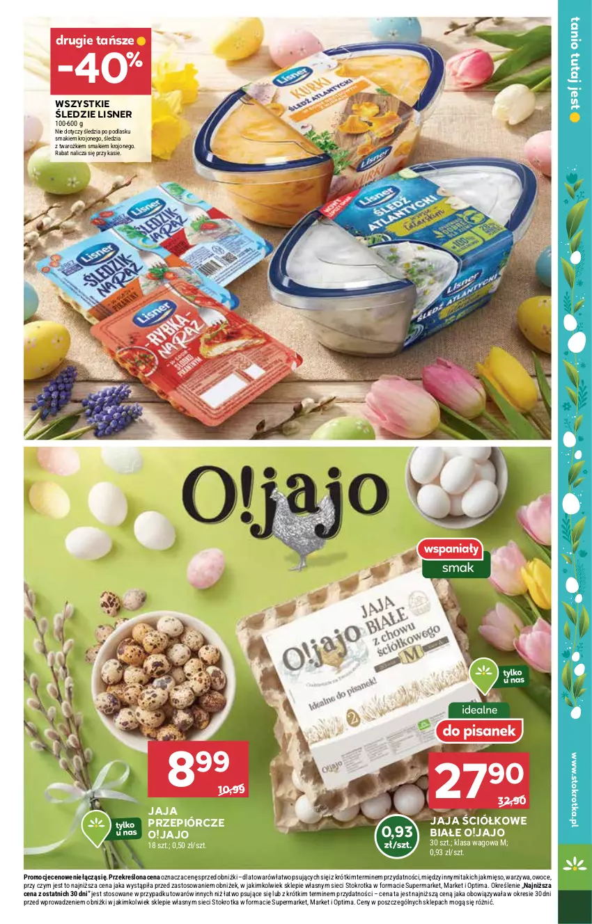Gazetka promocyjna Stokrotka - Market - ważna 26.03 do 01.04.2026 - strona 21 - produkty: Jaja, Lisner, Mięso, Optima, Owoce, Warzywa