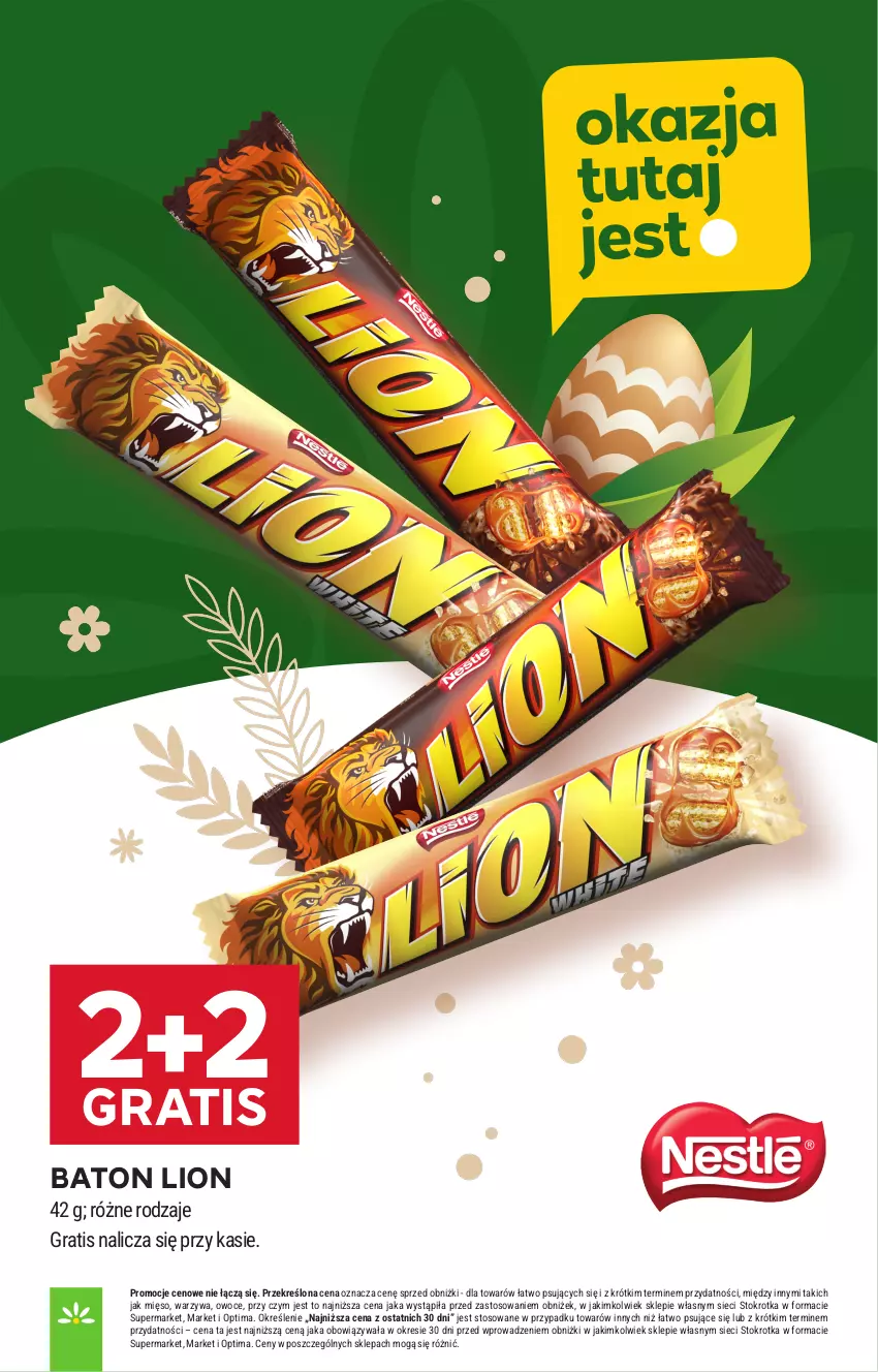 Gazetka promocyjna Stokrotka - Market - ważna 26.03 do 01.04.2026 - strona 25 - produkty: Baton, Gra, Lion, Mięso, Optima, Owoce, Warzywa