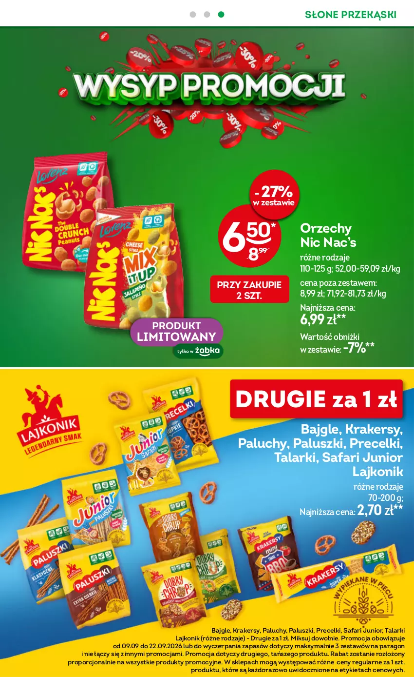 Gazetka promocyjna Żabka - gazetka-promocyjna-37-38-2026 - ważna 09.09 do 22.09.2026 - strona 22 - produkty: Bajgle, Fa, Krakersy, Lajkonik, Por, Precelki