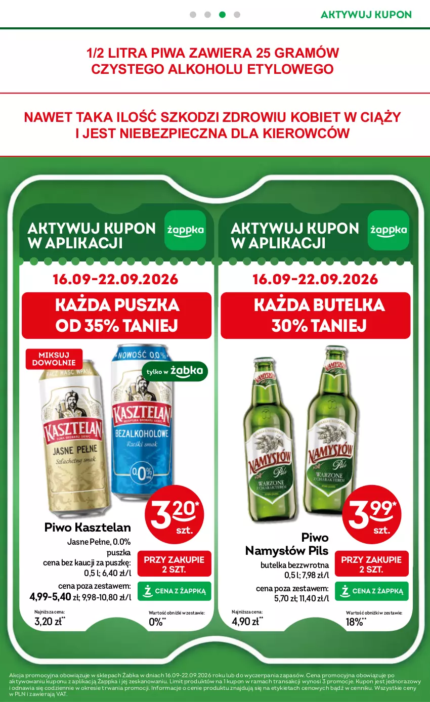 Gazetka promocyjna Żabka - gazetka-promocyjna-37-38-2026 - ważna 09.09 do 22.09.2026 - strona 30 - produkty: Gra, Kasztelan, Namysłów, Piec, Piwa, Piwo, Rama, Tran