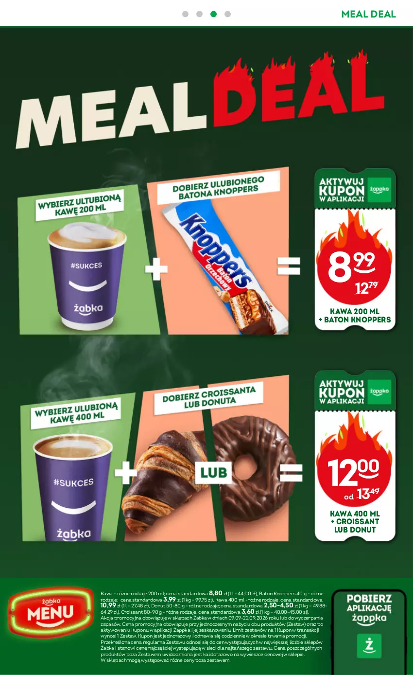 Gazetka promocyjna Żabka - gazetka-promocyjna-37-38-2026 - ważna 09.09 do 22.09.2026 - strona 52 - produkty: Baton, Croissant, Donut, Kawa, Knoppers, Tran