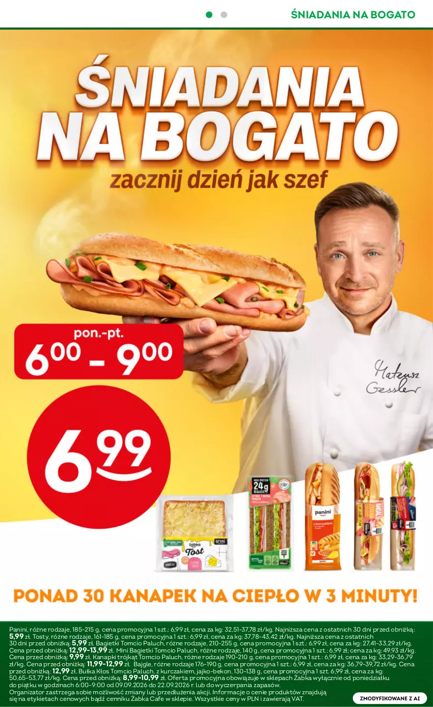 Gazetka promocyjna Żabka - gazetka-promocyjna-37-38-2026 - ważna 09.09 do 22.09.2026 - strona 6 - produkty: Bajgle, Beko, Bułka, Kurczak