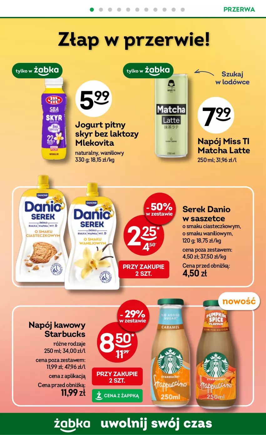 Gazetka promocyjna Żabka - gazetka-promocyjna-37-38-2026 - ważna 09.09 do 22.09.2026 - strona 62 - produkty: Danio, Jogurt, Jogurt pitny, Mleko, Mlekovita, Napój, Ser, Serek