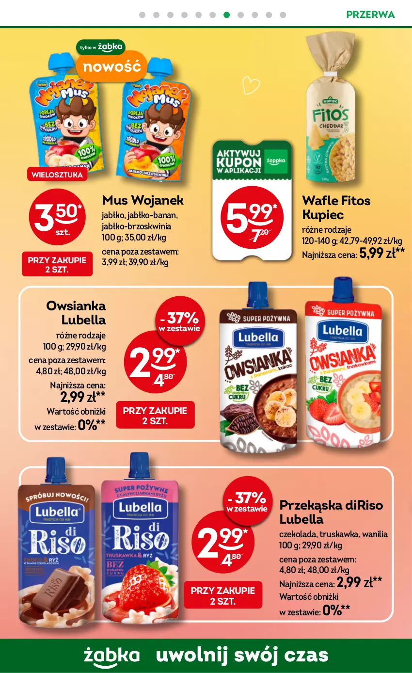 Gazetka promocyjna Żabka - gazetka-promocyjna-37-38-2026 - ważna 09.09 do 22.09.2026 - strona 68 - produkty: Bell, Bella, Czekolada, Kupiec, Lubella, Mus, Owsianka, Piec, Wafle