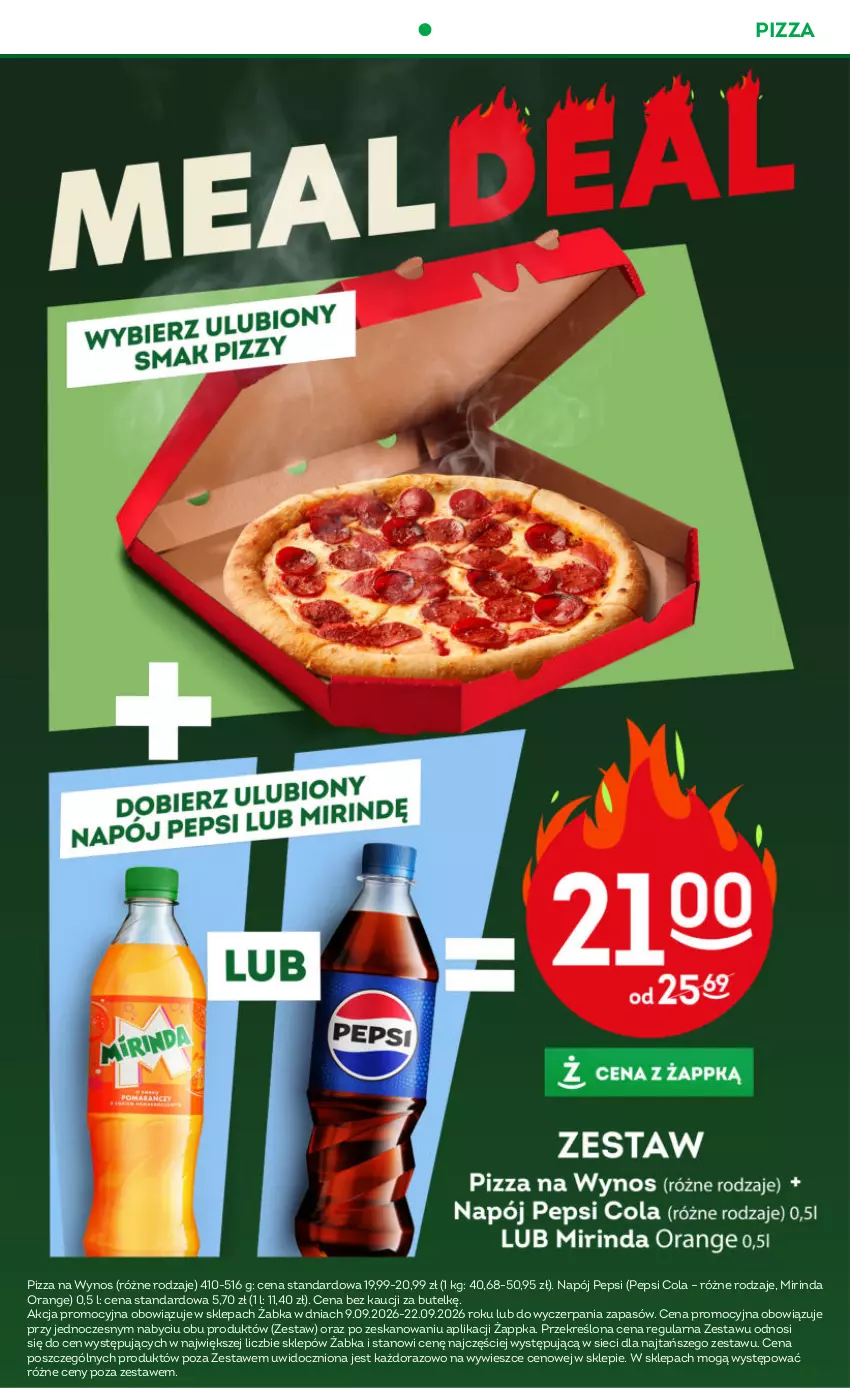 Gazetka promocyjna Żabka - gazetka-promocyjna-37-38-2026 - ważna 09.09 do 22.09.2026 - strona 8 - produkty: Mirinda, Napój, Pepsi, Pizza