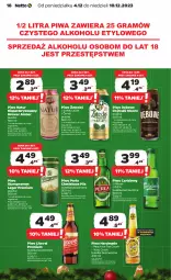 Gazetka promocyjna Netto - Artykuły spożywcze - Gazetka - ważna od 10.12 do 10.12.2023 - strona 18 - produkty: Piwa, Piwo, Gra, Ice tea, Perła, Carlsberg