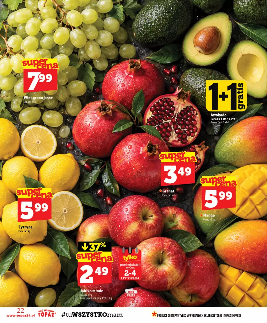 Gazetka promocyjna Topaz - Gazetka - ważna 29.10 do 04.11.2026 - strona 22 - produkty: Gra, Granat, Top, Wino