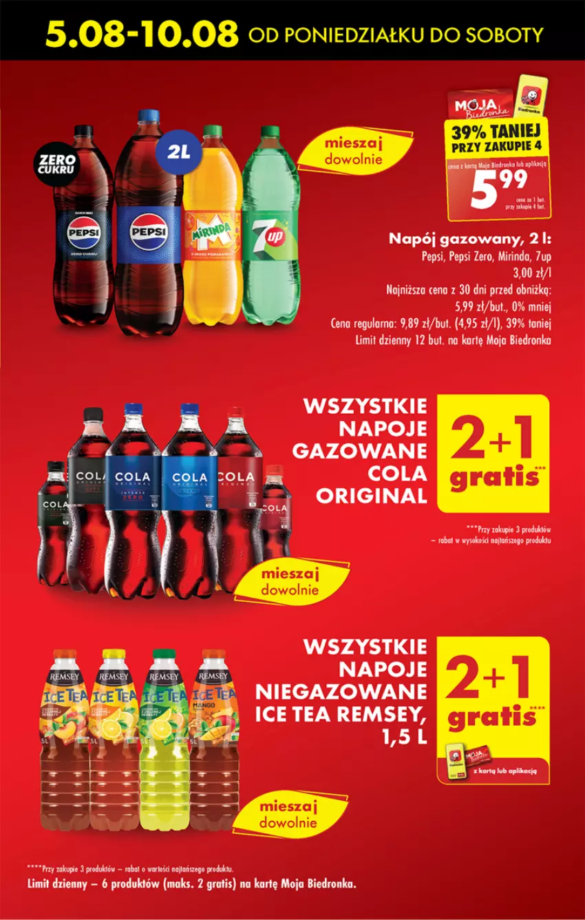 Gazetka promocyjna Biedronka - Od poniedzialku - ważna 05.08 do 10.08.2024 - strona 9 - produkty: 7up, Gin, Gra, JVC, Mirinda, Napój, Napój gazowany, Napoje, Pepsi, Robot