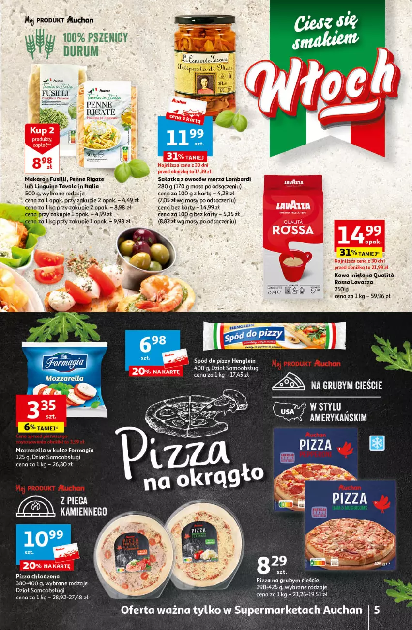 Gazetka promocyjna Auchan - Gazetka Z miłości do okazji Supermarket Auchan - ważna 08.02 do 14.02.2024 - strona 5 - produkty: Kawa, Kawa mielona, Lavazza, Pizza, Sałat, Sałatka