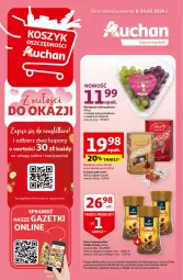 Gazetka promocyjna Auchan - Gazetka Z miłości do okazji Supermarket Auchan - Gazetka - ważna od 14.02 do 14.02.2024 - strona 1 - produkty: Tchibo, Kawa rozpuszczalna, Praliny, Lindor, Kawa, Winogrona, Tchibo Family, Wino, Lindt, Fa