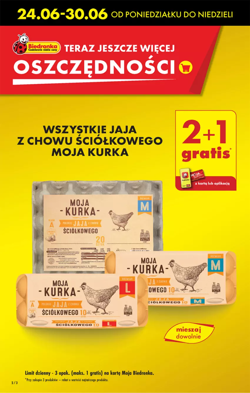 Gazetka promocyjna Biedronka - Od poniedzialku - ważna 24.06 do 29.06.2024 - strona 2 - produkty: Gra, Jaja