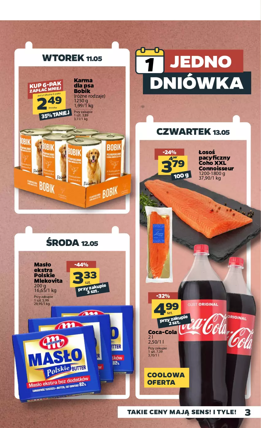 Gazetka promocyjna Netto - Gazetka spożywcza - ważna 10.05 do 15.05.2021 - strona 3 - produkty: Coca-Cola, Masło, Mleko, Mlekovita