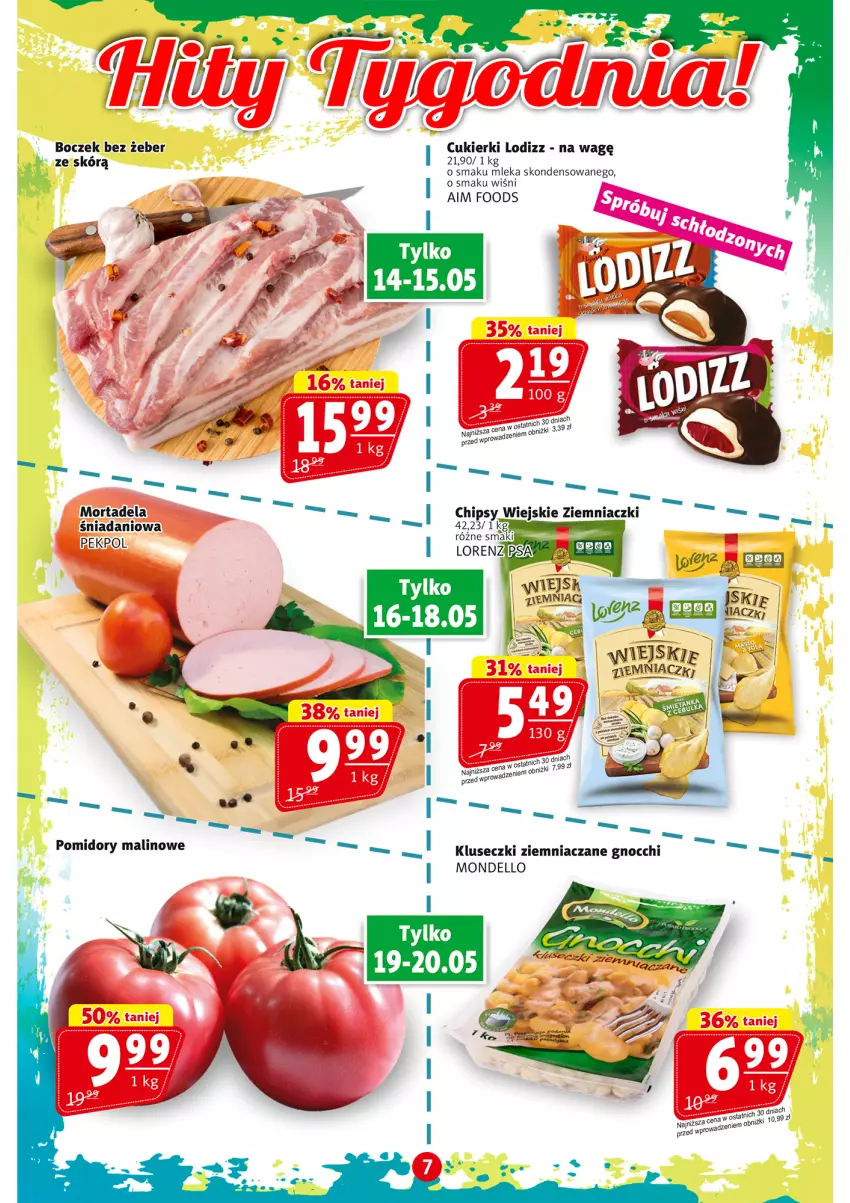 Gazetka promocyjna Prim Market - ważna 14.05 do 20.05.2026 - strona 7 - produkty: Boczek, Chipsy, Cukier, Cukierki, Dell, Gnocchi
