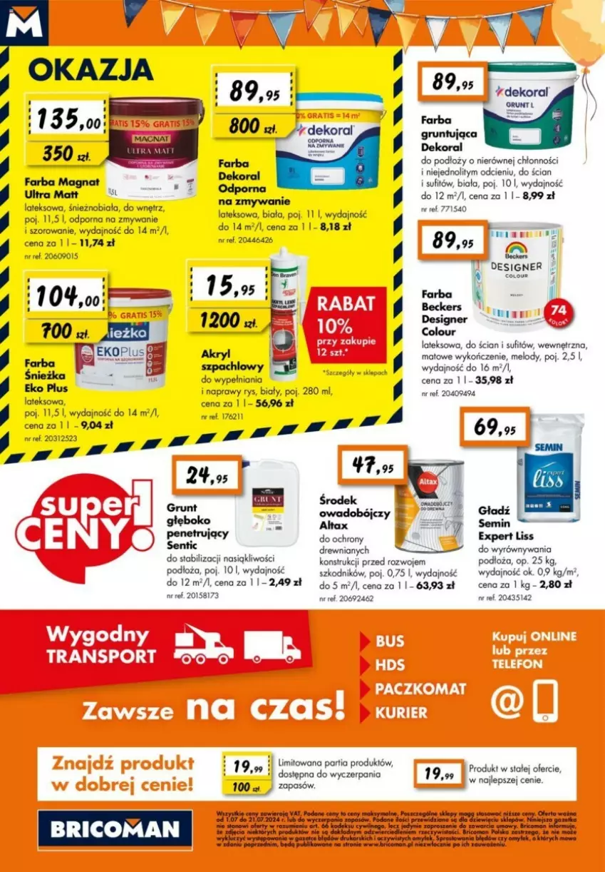 Gazetka promocyjna Bricomarche - ważna 01.07 do 21.07.2024 - strona 8 - produkty: Beckers, Dekoral, Fa, Grunt, Lody, Por, Sok, Wino