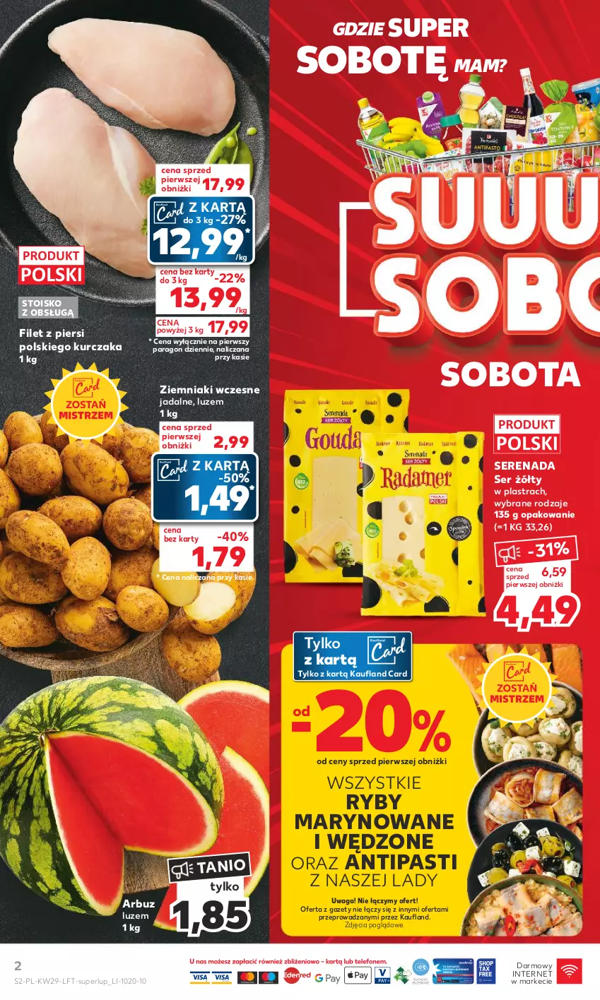 Gazetka promocyjna Kaufland - Gazetka tygodnia - ważna 20.07 do 26.07.2023 - strona 2 - produkty: Arbuz, Kurczak, Ser, Waga, Ziemniaki