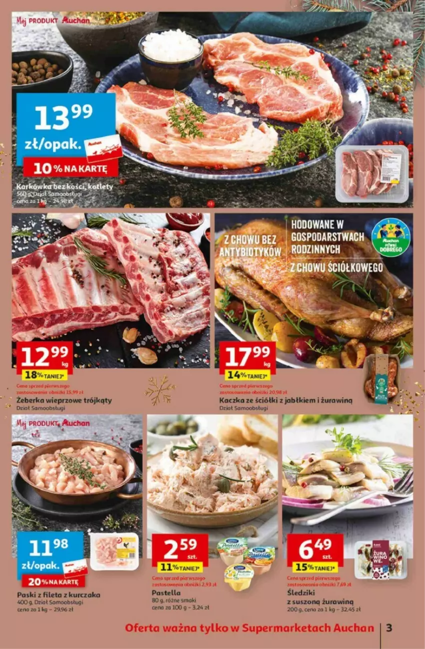 Gazetka promocyjna Auchan - ważna 16.11 do 22.11.2023 - strona 3 - produkty: Kaczka, Kurczak, Pastella