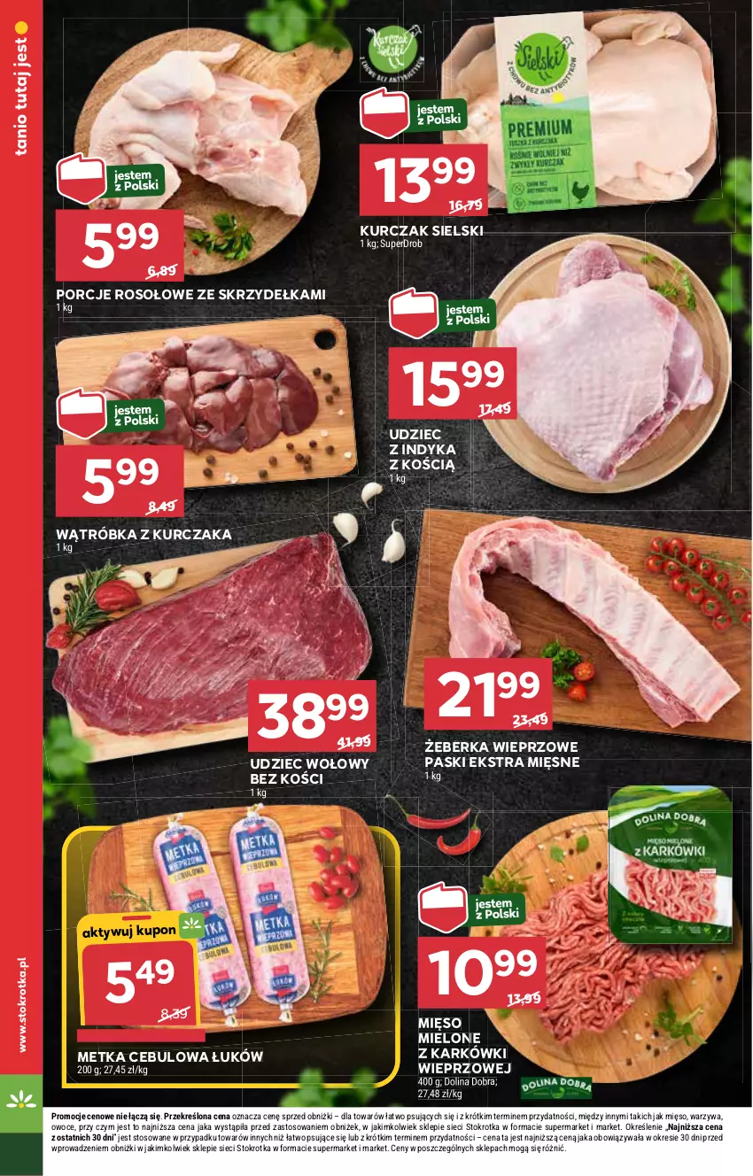 Gazetka promocyjna Stokrotka - Supermarket - ważna 27.02 do 05.03.2025 - strona 10 - produkty: Kurczak, Mięso, Mięso mielone, Owoce, Por, Udziec wołowy, Udziec z indyka, Warzywa