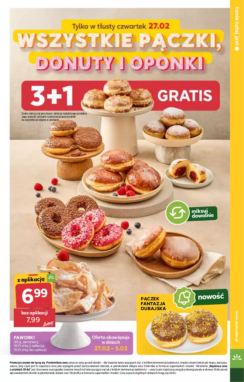 Gazetka promocyjna Stokrotka - Supermarket - ważna 27.02 do 05.03.2025 - strona 5 - produkty: Fa, Fanta, Faworki, Mięso, Owoce, Pączek, Por, Warzywa