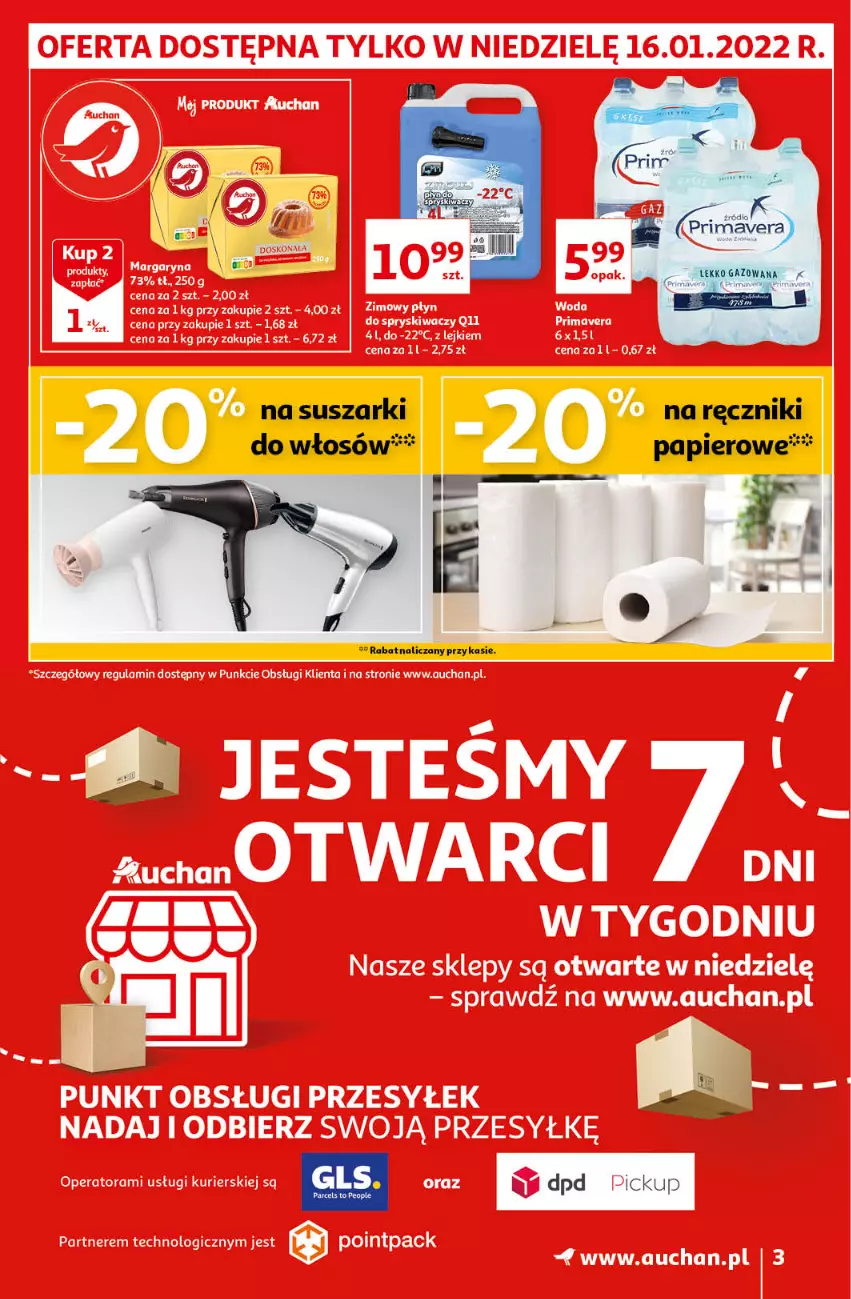 Gazetka promocyjna Auchan - Maxi Paki Niskie Ceny Hipermarkety - ważna 13.01 do 19.01.2022 - strona 3 - produkty: Papier, Ręcznik, Suszarki