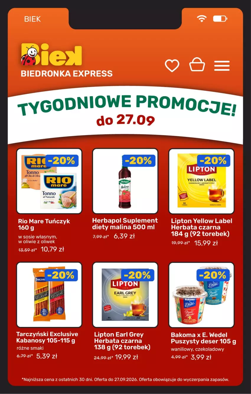 Gazetka promocyjna Biedronka - BIEK - ważna 25.09 do 02.10.2026 - strona 11 - produkty: Earl Grey