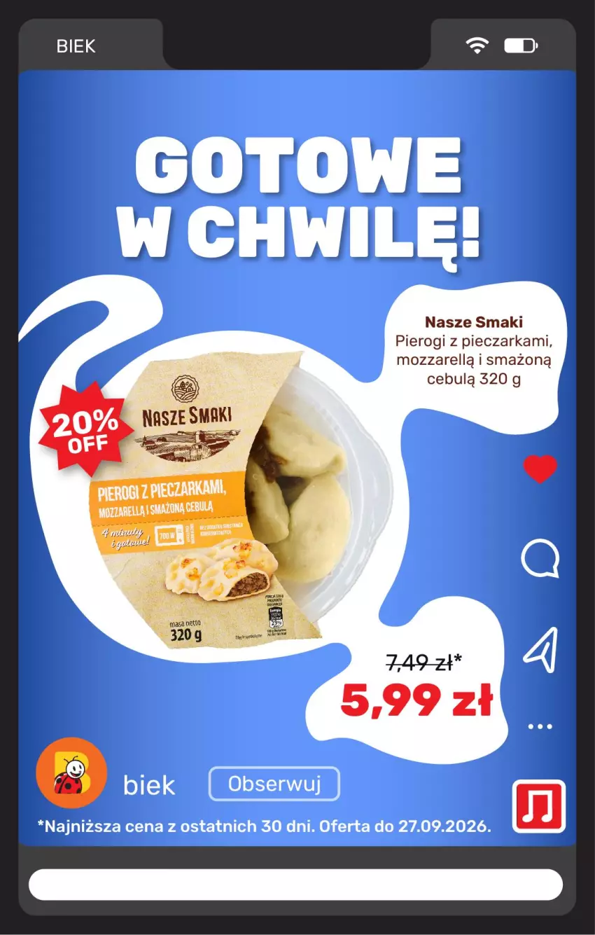 Gazetka promocyjna Biedronka - BIEK - ważna 25.09 do 02.10.2026 - strona 16 - produkty: Piec, Pieczarka, Pierogi