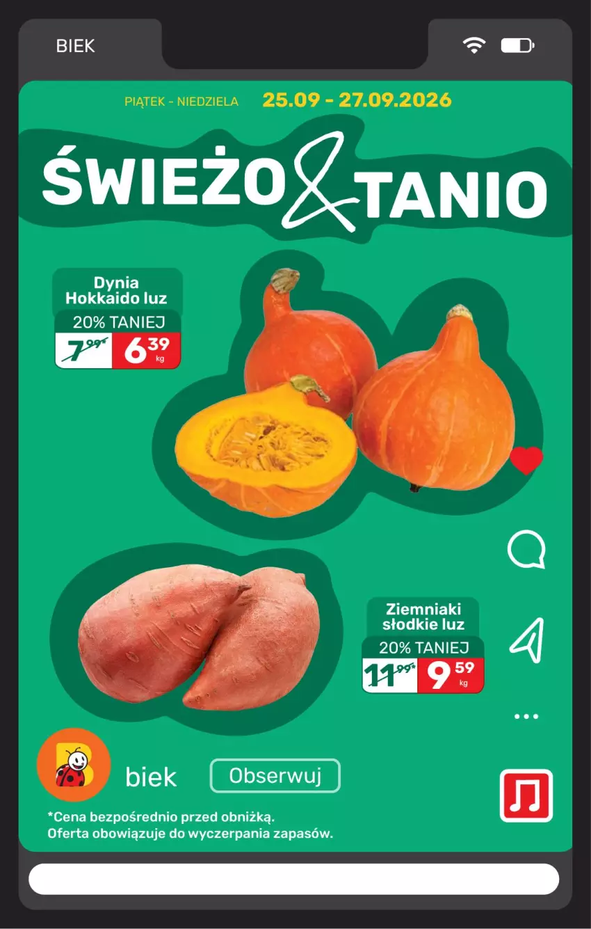 Gazetka promocyjna Biedronka - BIEK - ważna 25.09 do 02.10.2026 - strona 21 - produkty: Ziemniaki