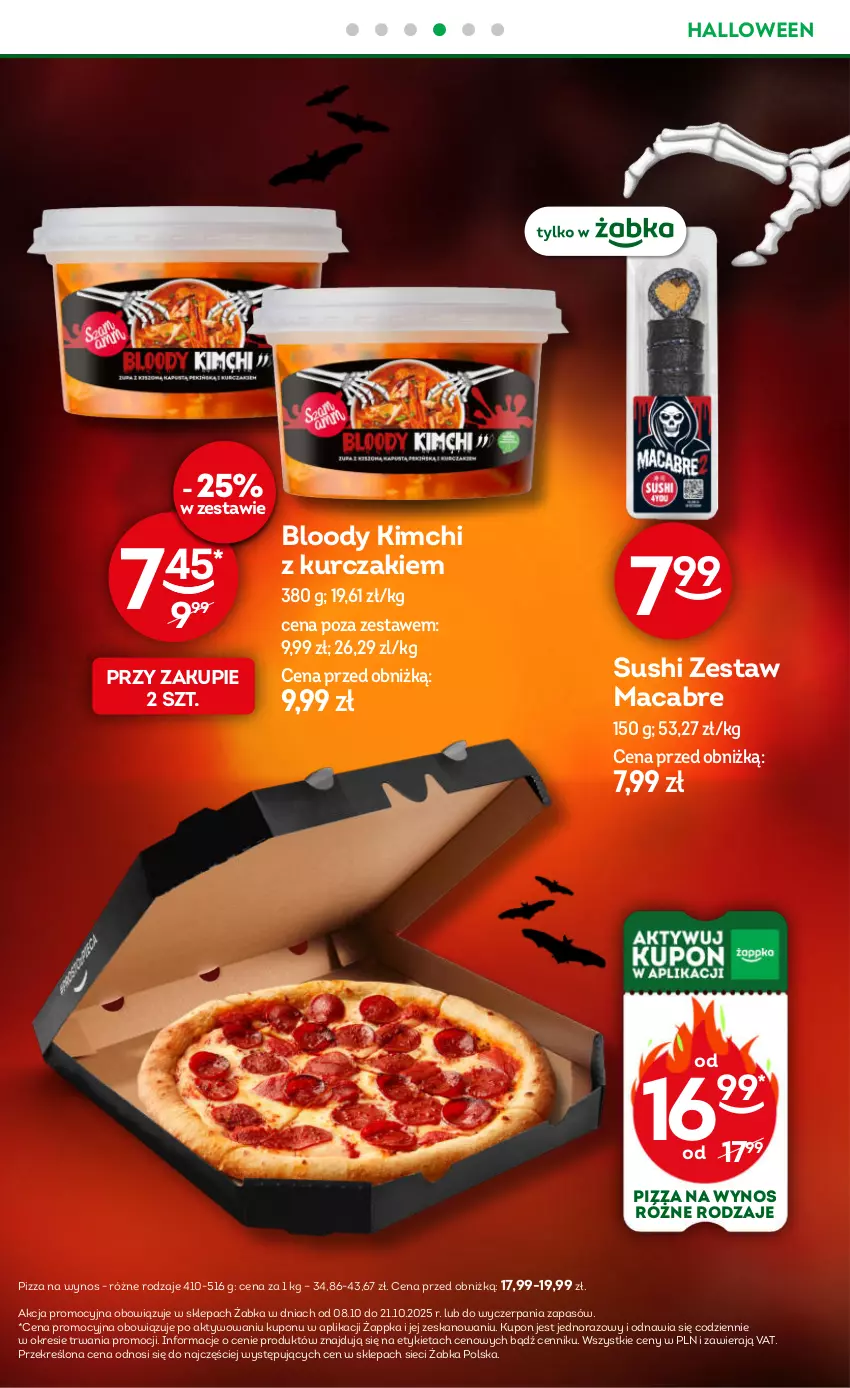 Gazetka promocyjna Żabka - ważna 08.10 do 21.10.2025 - strona 19 - produkty: Kurczak, Pizza, Sushi