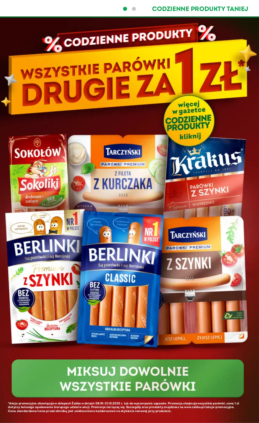 Gazetka promocyjna Żabka - ważna 08.10 do 21.10.2025 - strona 2 - produkty: Parówki