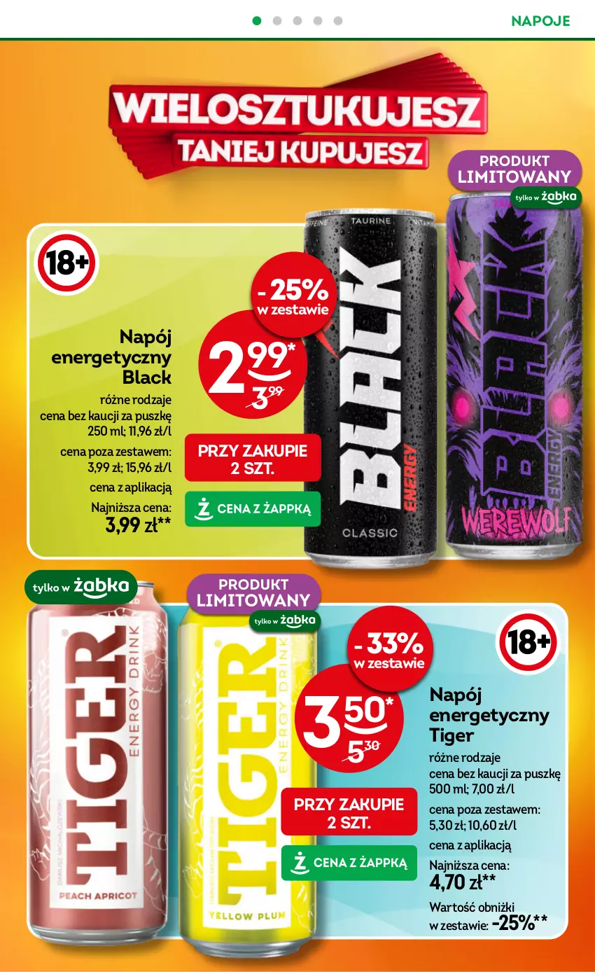 Gazetka promocyjna Żabka - ważna 08.10 do 21.10.2025 - strona 38 - produkty: Lack, Napój, Napój energetyczny, Napoje, Tiger