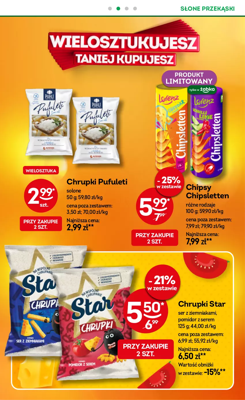 Gazetka promocyjna Żabka - ważna 08.10 do 21.10.2025 - strona 44 - produkty: Chipsy, Chrupki, Puf, Ser