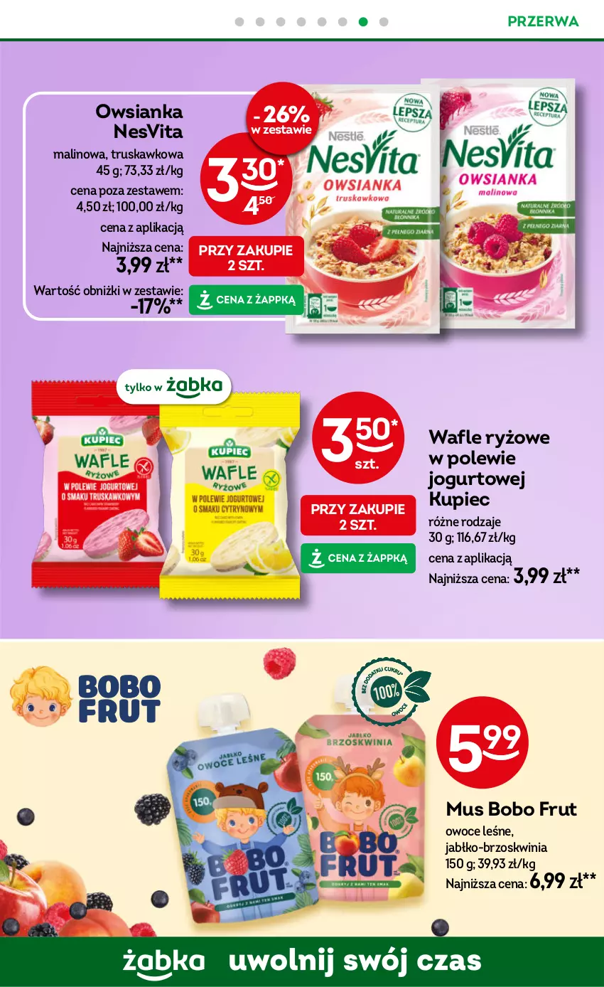 Gazetka promocyjna Żabka - ważna 08.10 do 21.10.2025 - strona 62 - produkty: Jogurt, Kupiec, Mus, Owoce, Owsianka, Piec, Ryż, Wafle